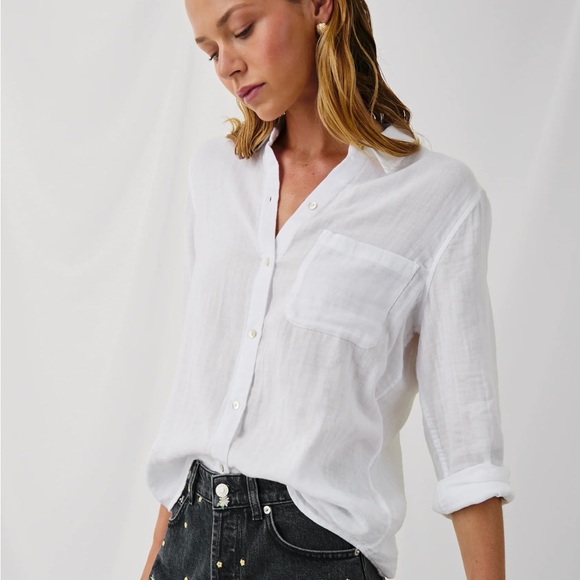 Rails Tops - Rails Ellis Button-Down Shirt | White | Women’s XS